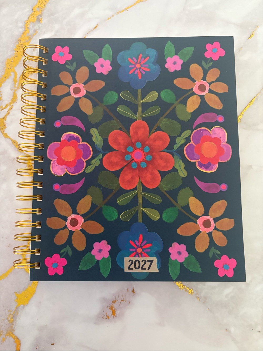 Natural Life 2027 Floral Spiral Weekly Planner
